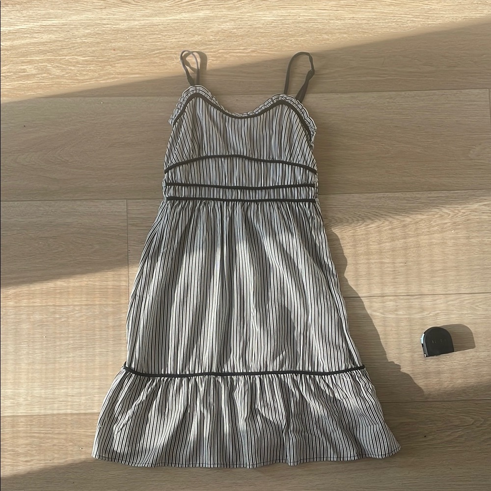 Black and White Striped Dress